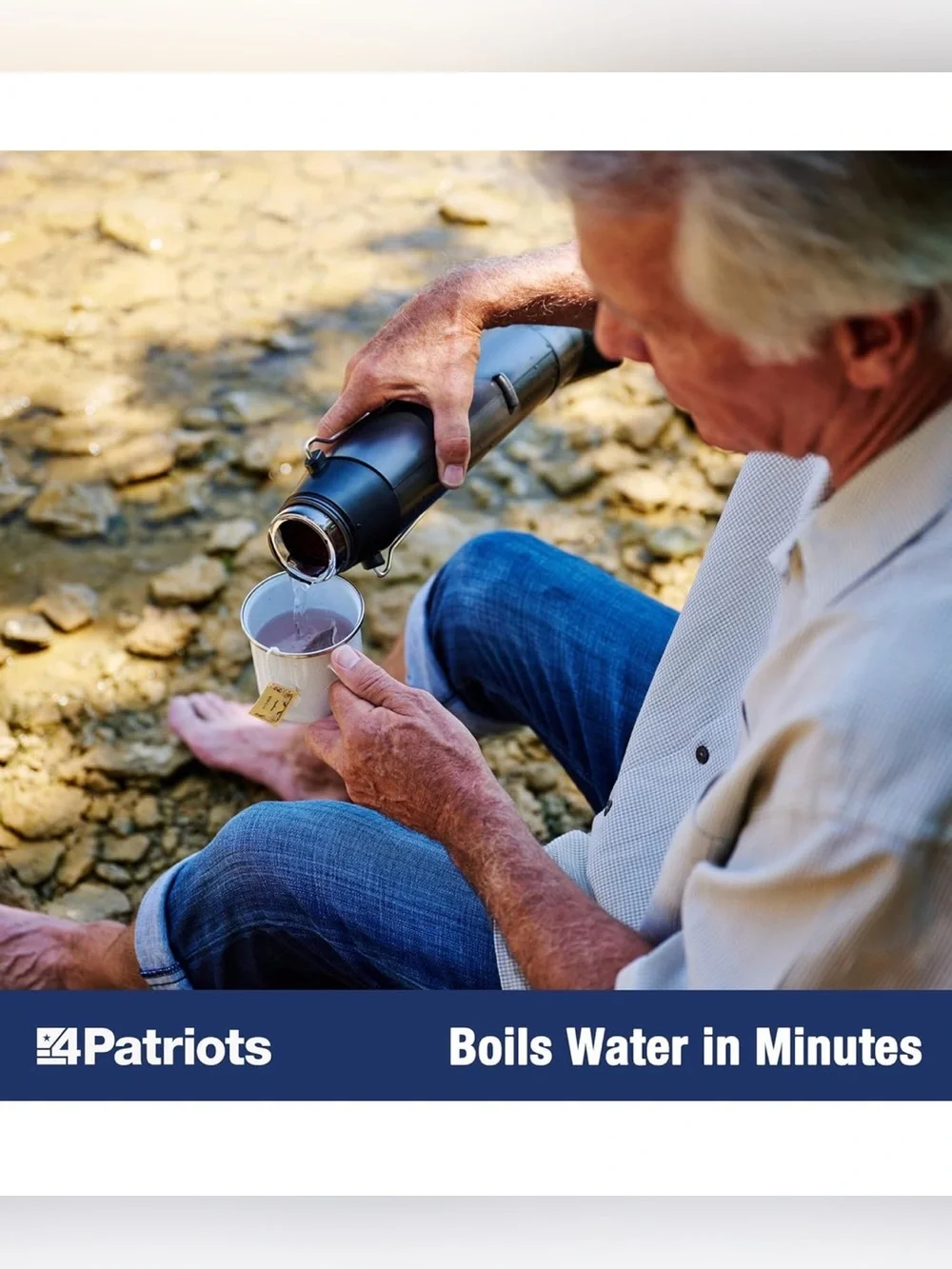 4PATRIOTS Sun Kettle Portable Solar Water Heater Camping & Emergencies, 16.9 oz